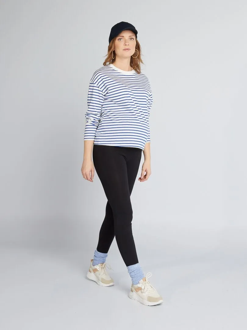 LEGGING PREMAMá LARGO DE PUNTO LISO  NEGRO