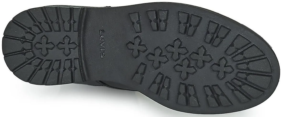 Levi's Emerson 2.0 Negro Cuero Hombre Cordones Hasta Media Botines de Cuero