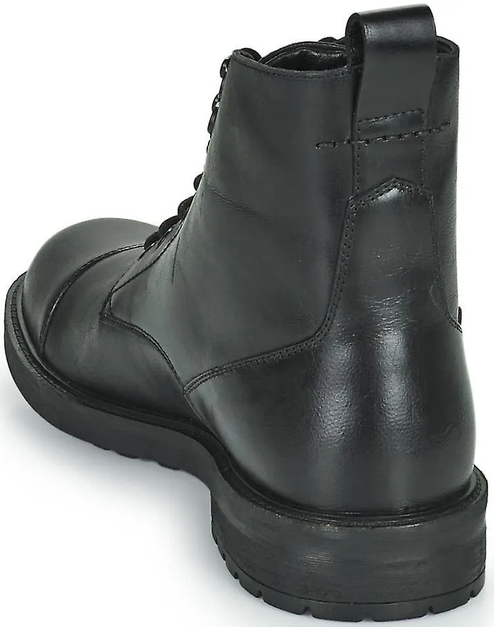 Levi's Emerson 2.0 Negro Cuero Hombre Cordones Hasta Media Botines de Cuero