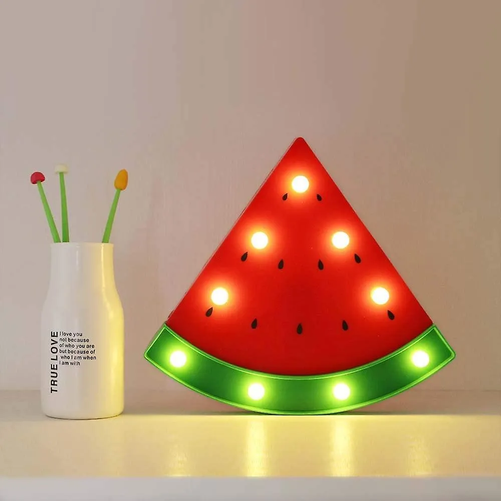 Linda sandía led luz nocturna con batería dormitorio con luz nocturna cuna. Casa