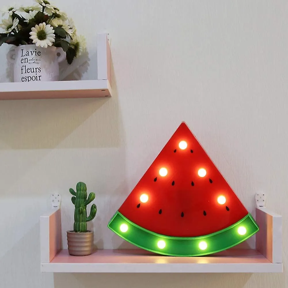Linda sandía led luz nocturna con batería dormitorio con luz nocturna cuna. Casa