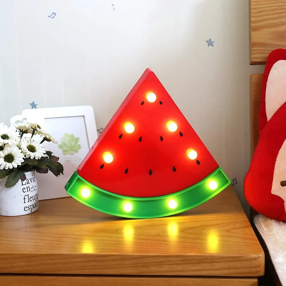 Linda sandía led luz nocturna con batería dormitorio con luz nocturna cuna. Casa