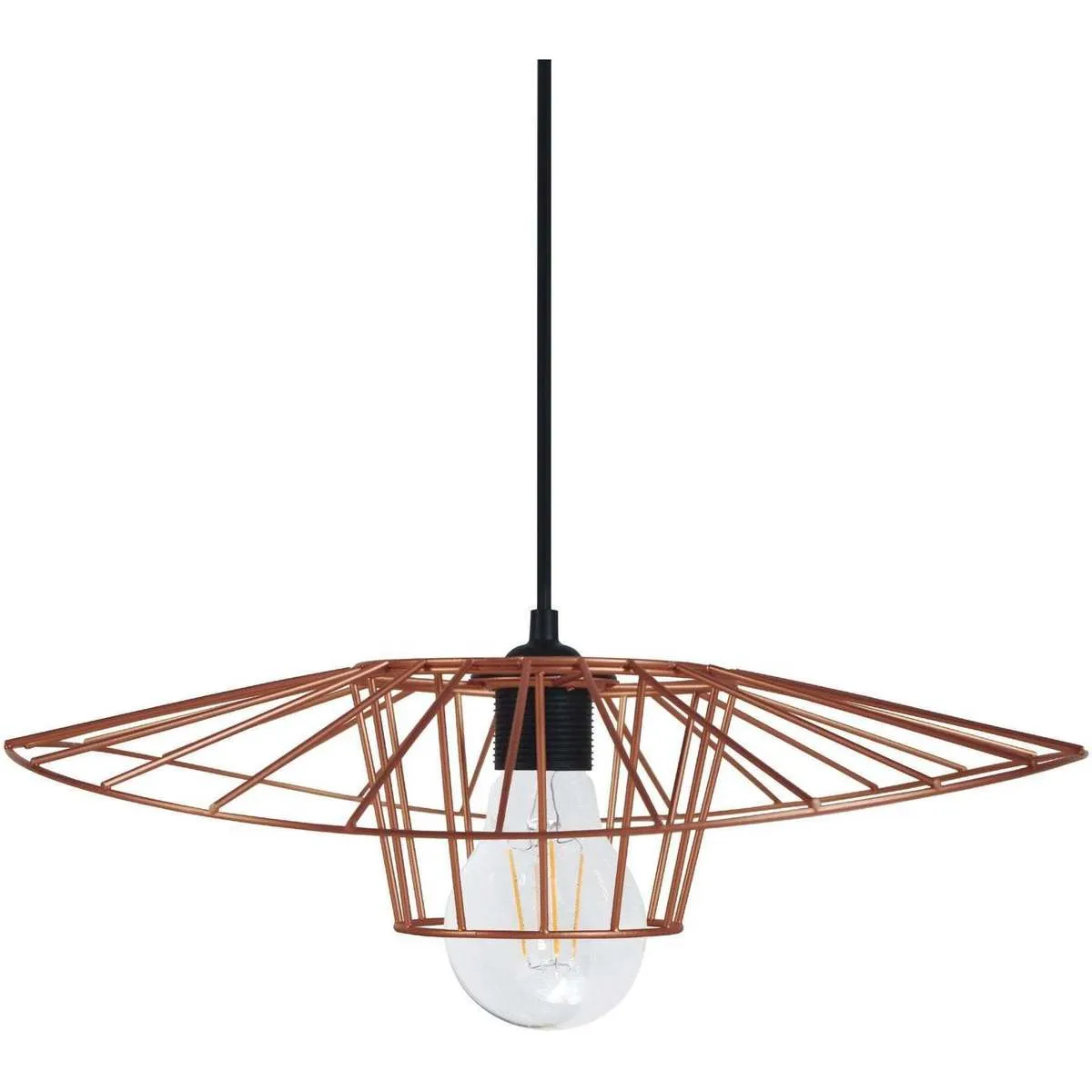Lámpara colgante redondo metal cobre