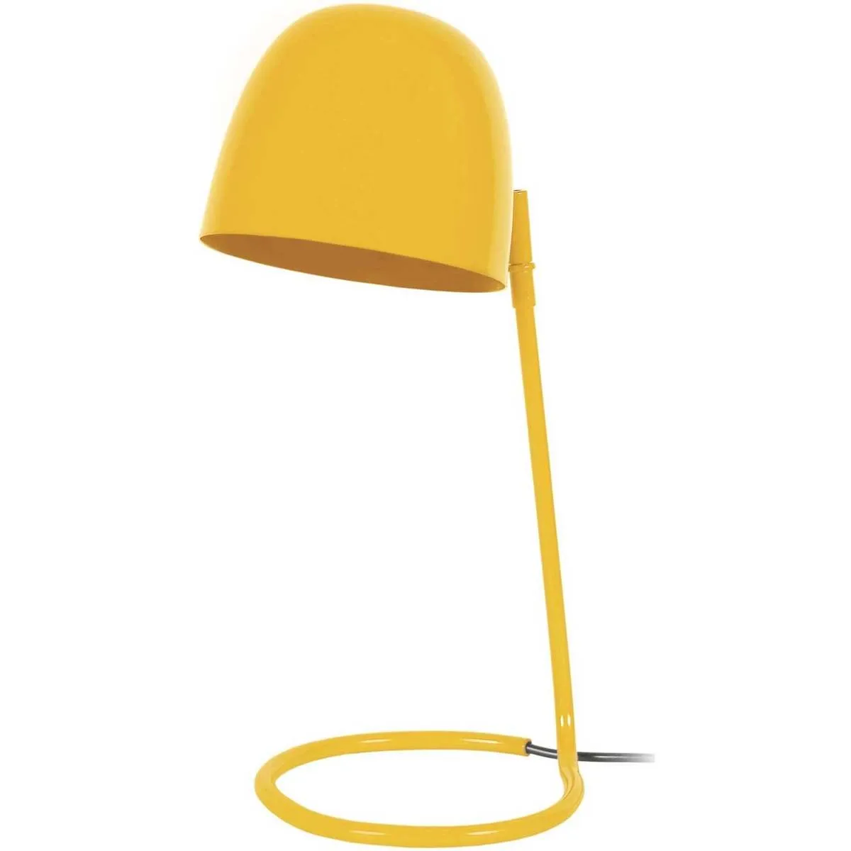 Lámpara de escritorio redondo metal amarillo