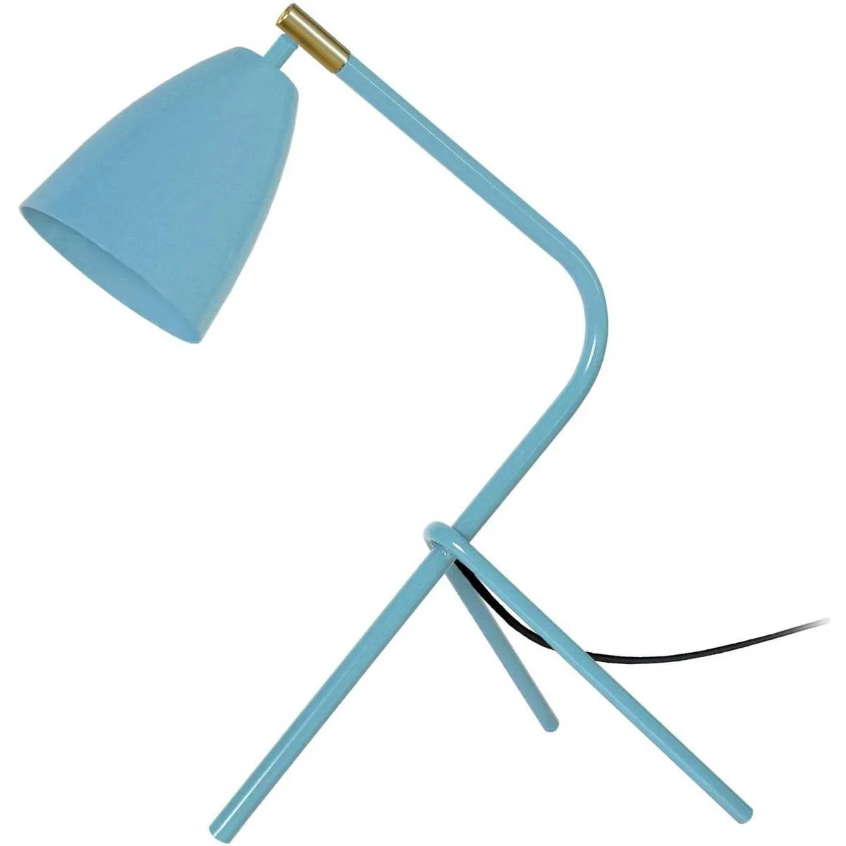 Lámpara de escritorio redondo metal azul