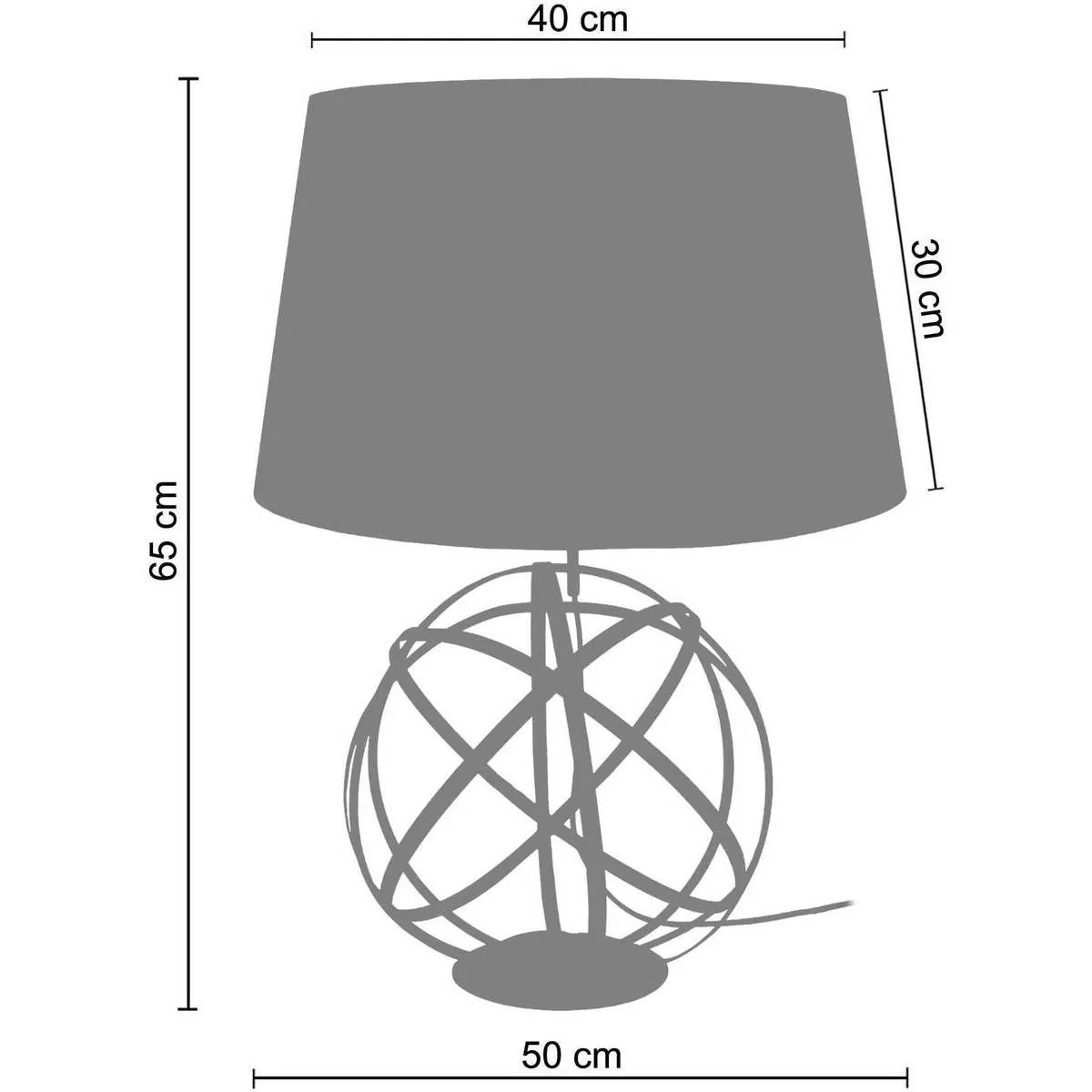 Lámpara de Mesa redondo metal púrpura