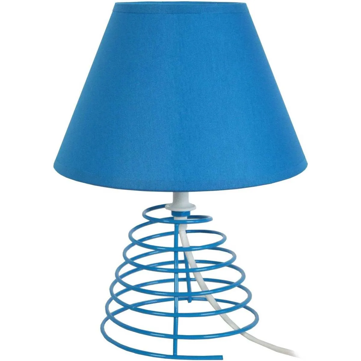 lámpara de noche redondo metal azul