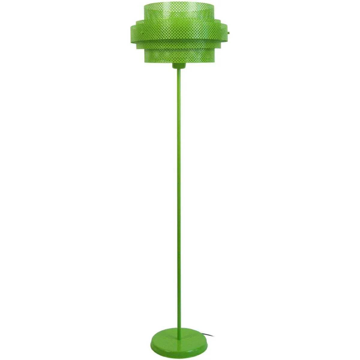 Lámpara de pie redondo metal verde