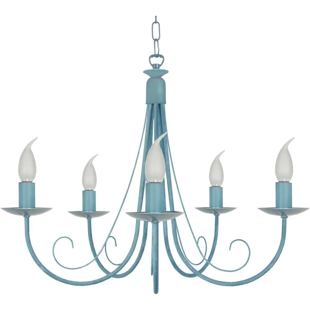 Lámpara de Techo redondo metal azul gris