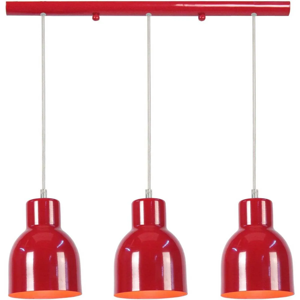 Lámpara de Techo redondo metal rojo