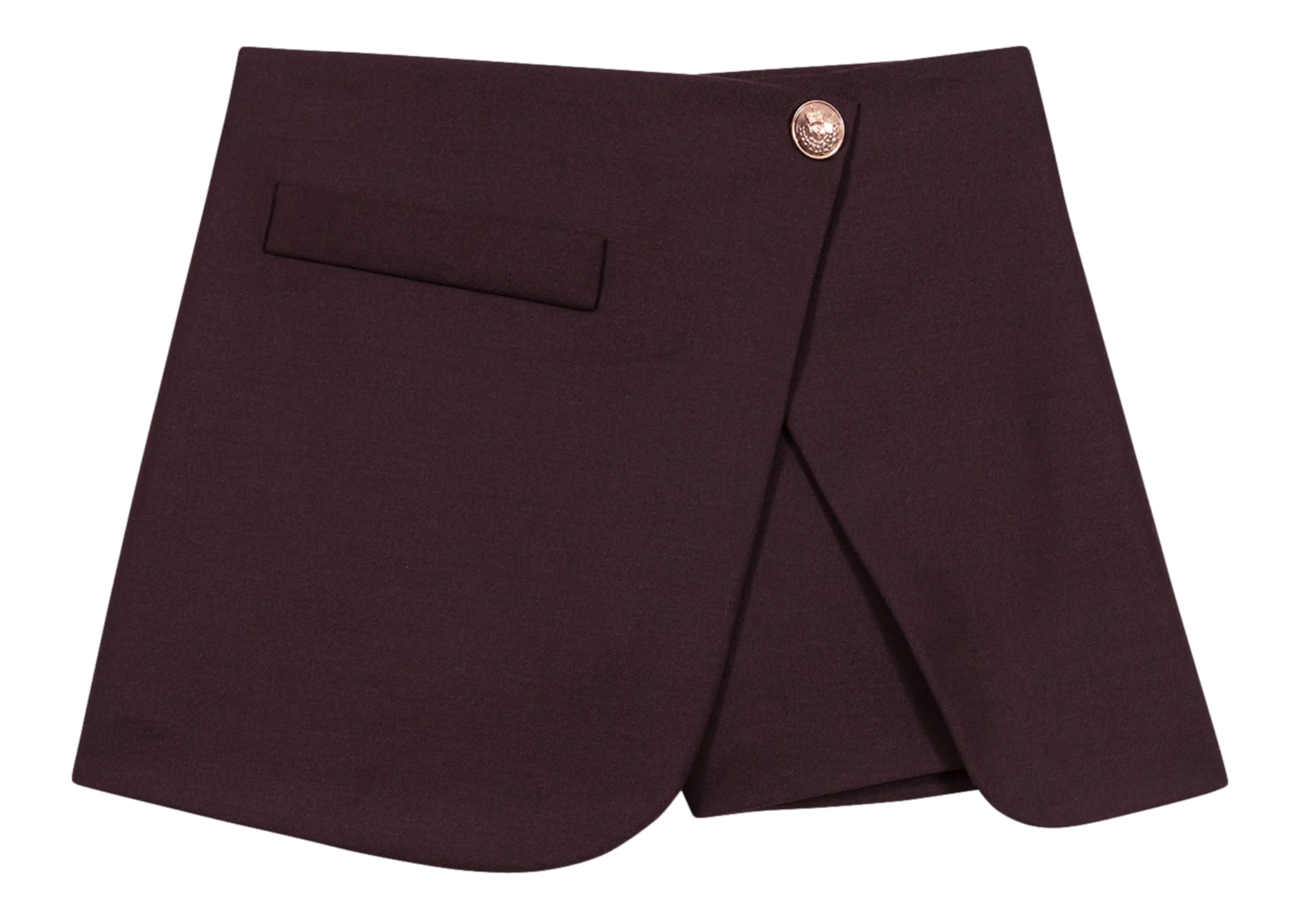 MAJE Minifalda corta en marron