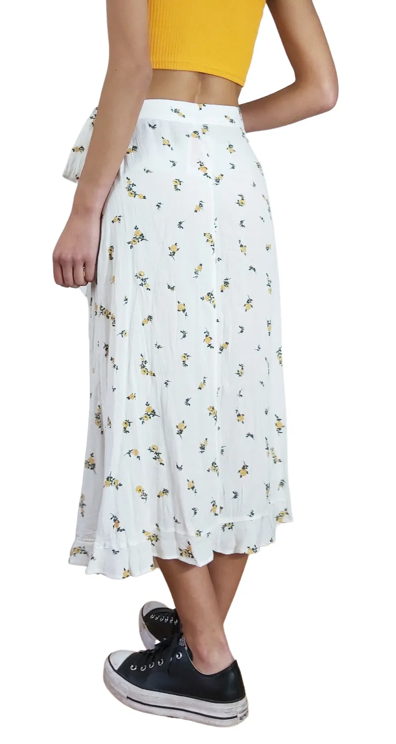 MISS SELFRIDGE Falda Flores Amarillas