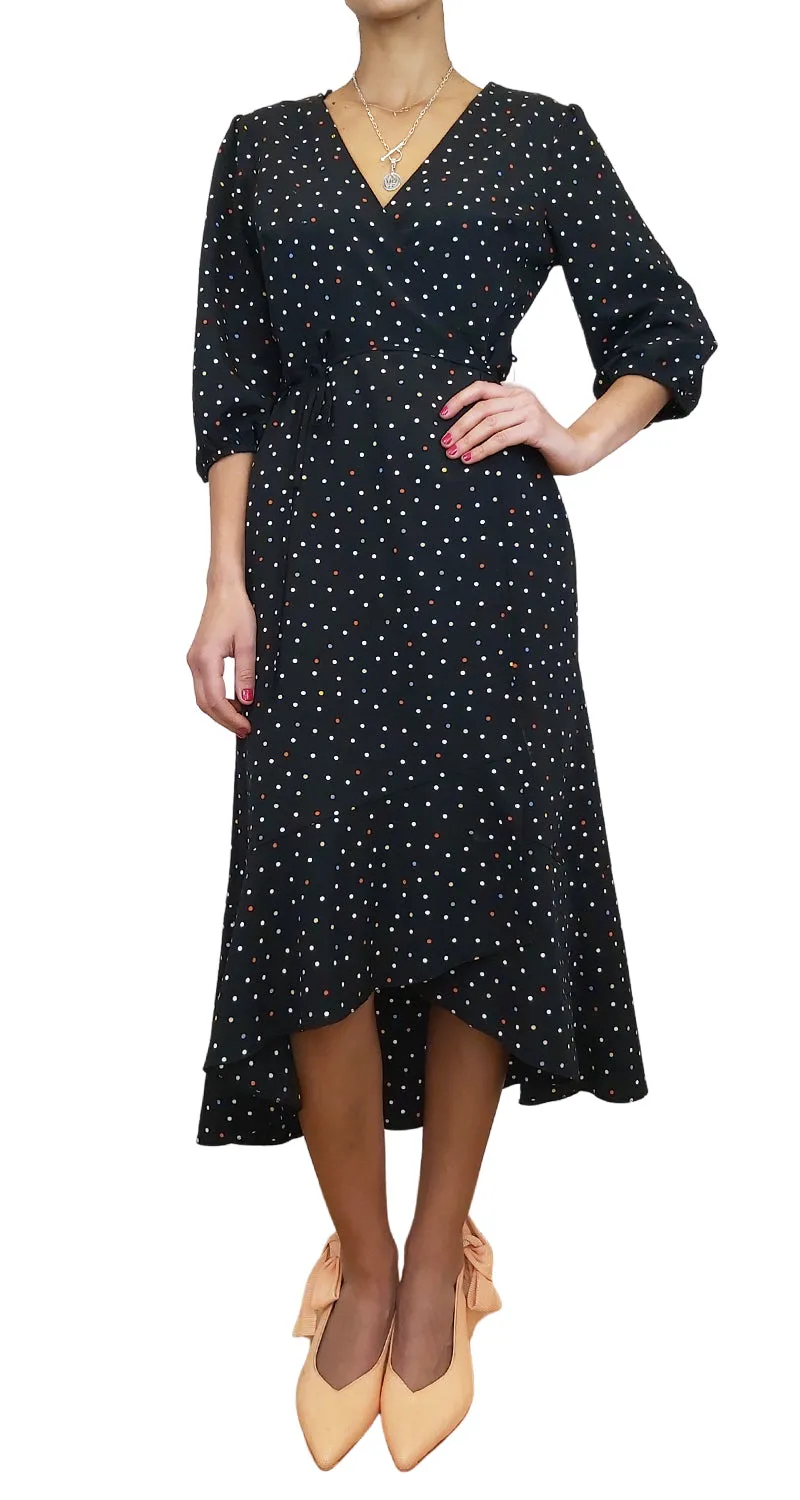 MISS SELFRIDGE Vestido Cruzado Lunares