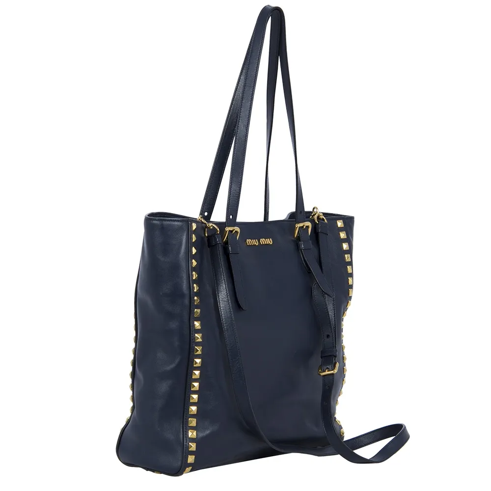 Miu Miu Bolso Shopping Azul
