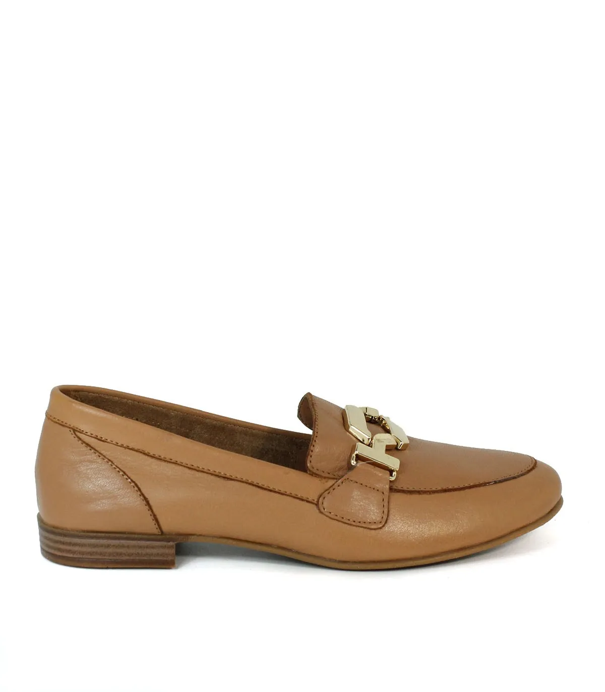MOCASINES DE PIEL PARA MUJER APLAUSO 24353 CUERO