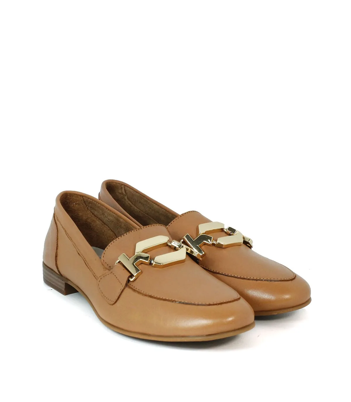 MOCASINES DE PIEL PARA MUJER APLAUSO 24353 CUERO