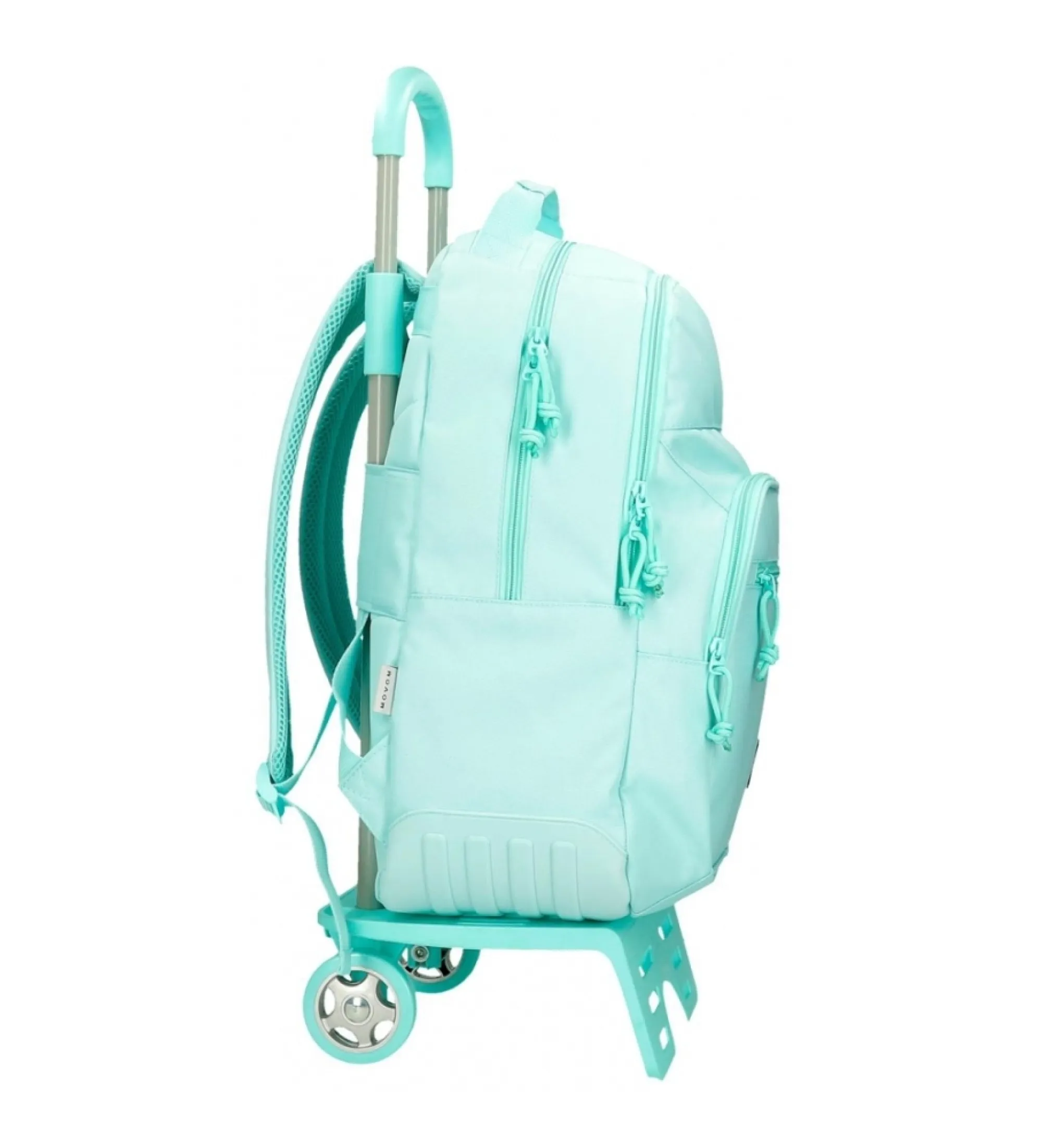 Mochila doble compartimento Movom Always on the move con carro azul claro