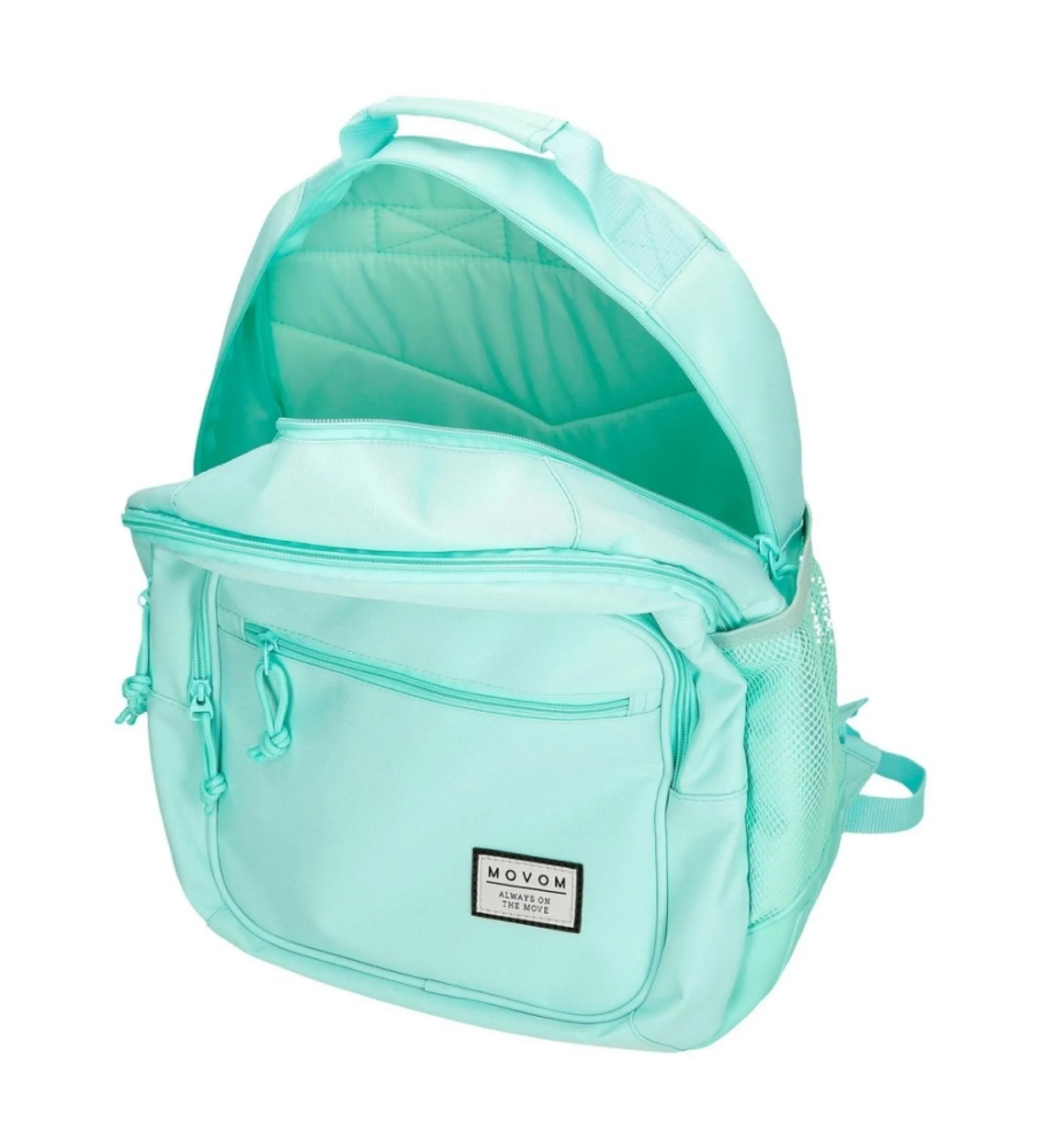 Mochila doble compartimento Movom Always on the move con carro azul claro