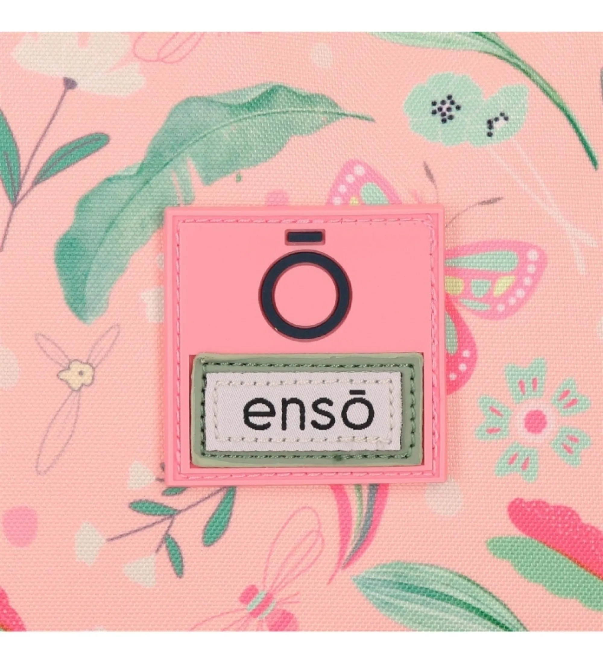 Mochila Enso Beautiful nature doble compartimento adaptable a carro rosa