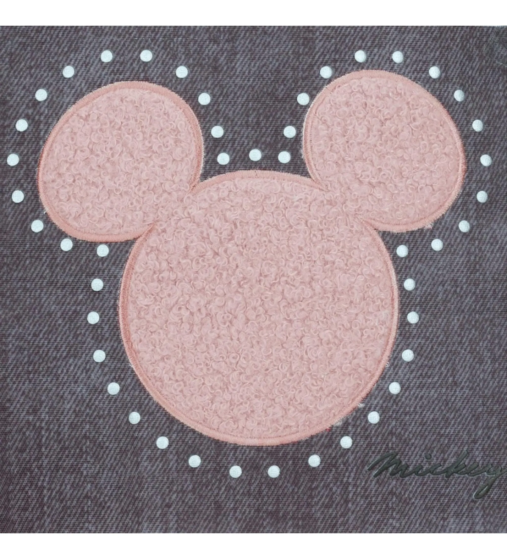 Neceser Mickey studs doble compartimento antracita