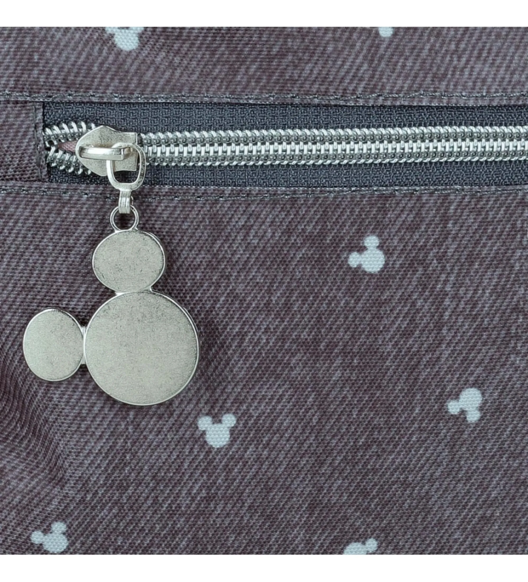 Neceser Mickey studs doble compartimento antracita