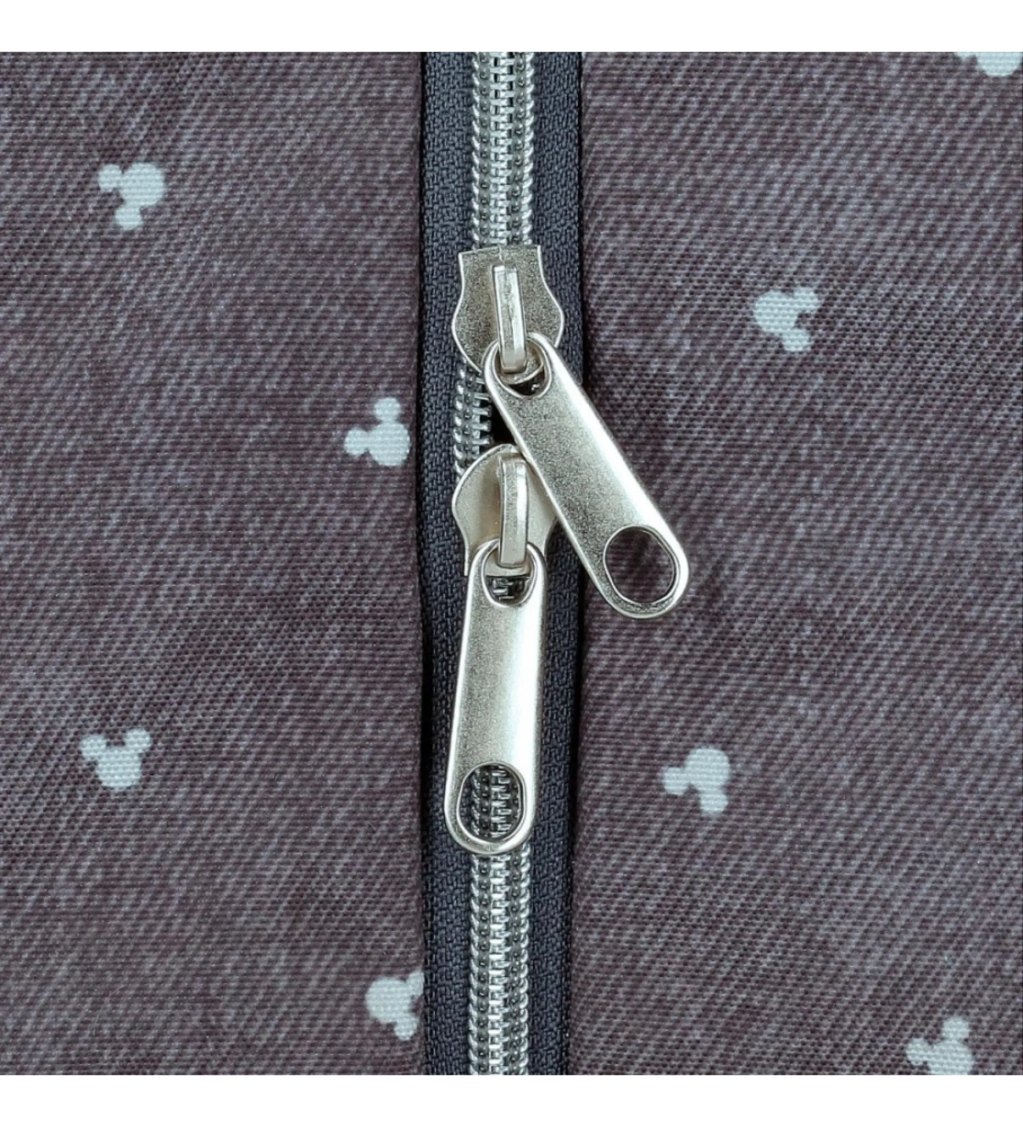 Neceser Mickey studs doble compartimento antracita