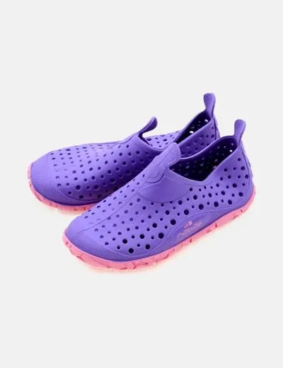 Oxylane Zapatillas goma caladas lila