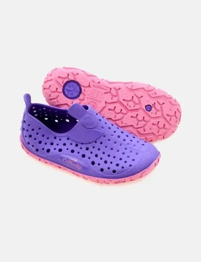 Oxylane Zapatillas goma caladas lila