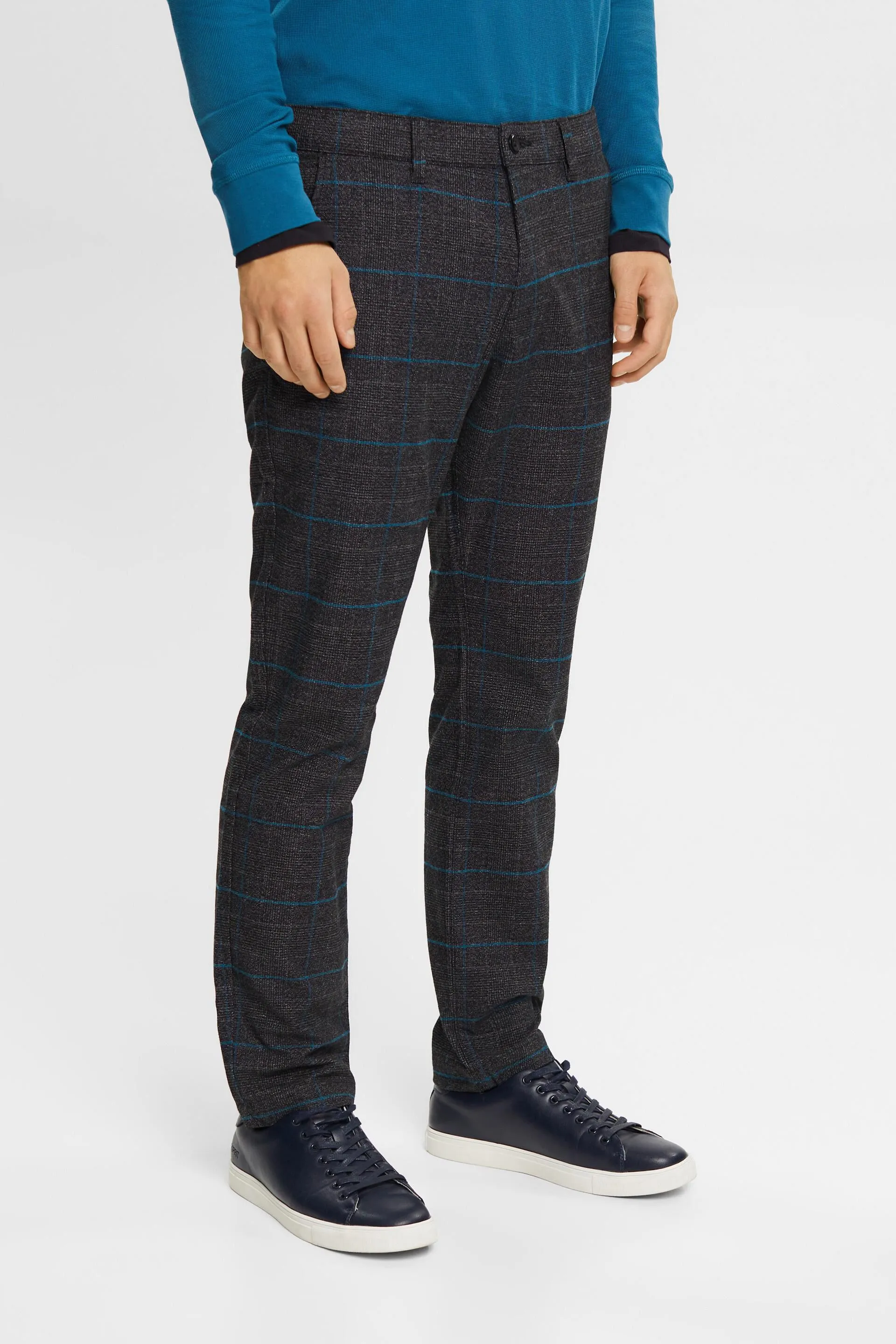 Pantalón de corte ajustado a cuadros