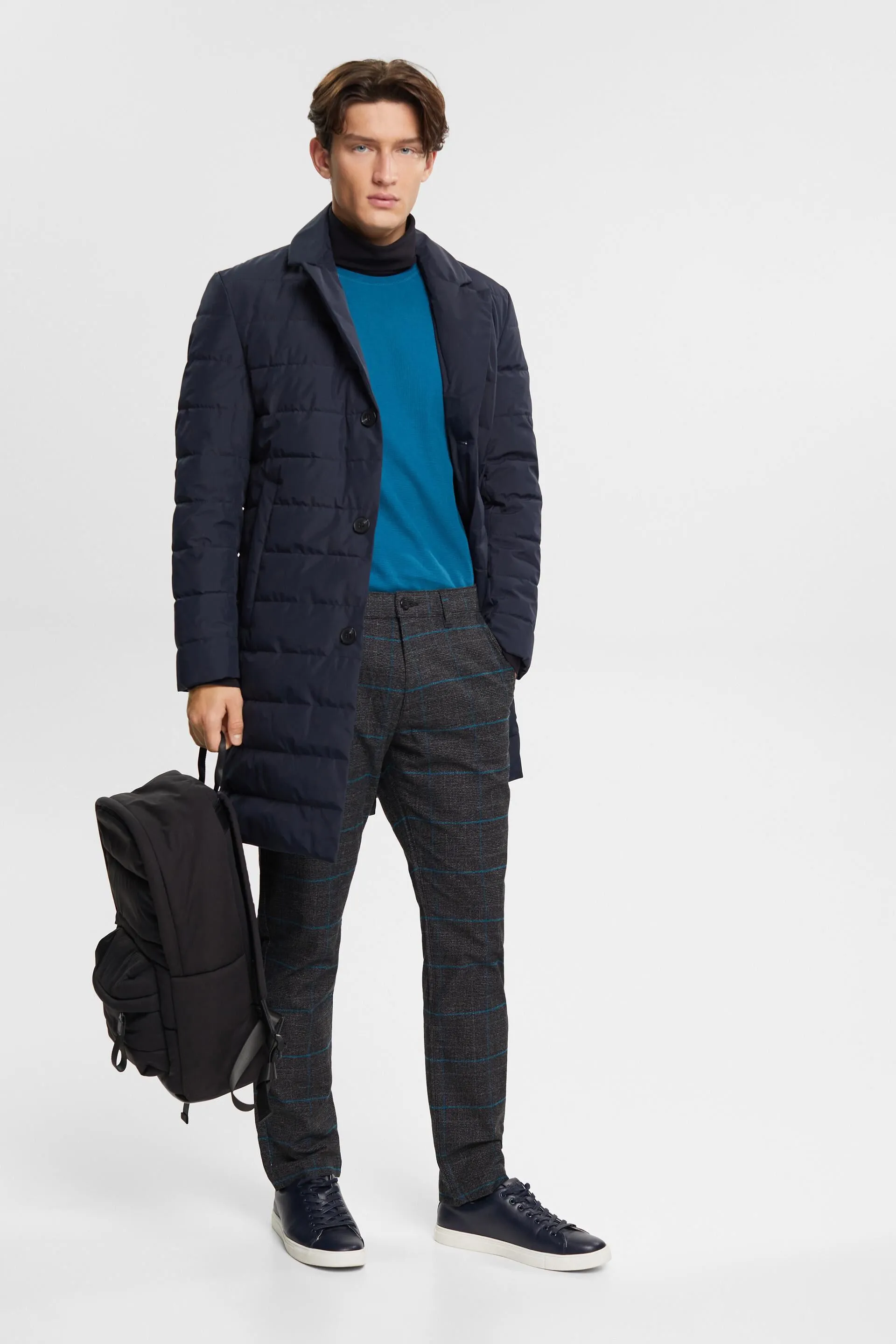 Pantalón de corte ajustado a cuadros
