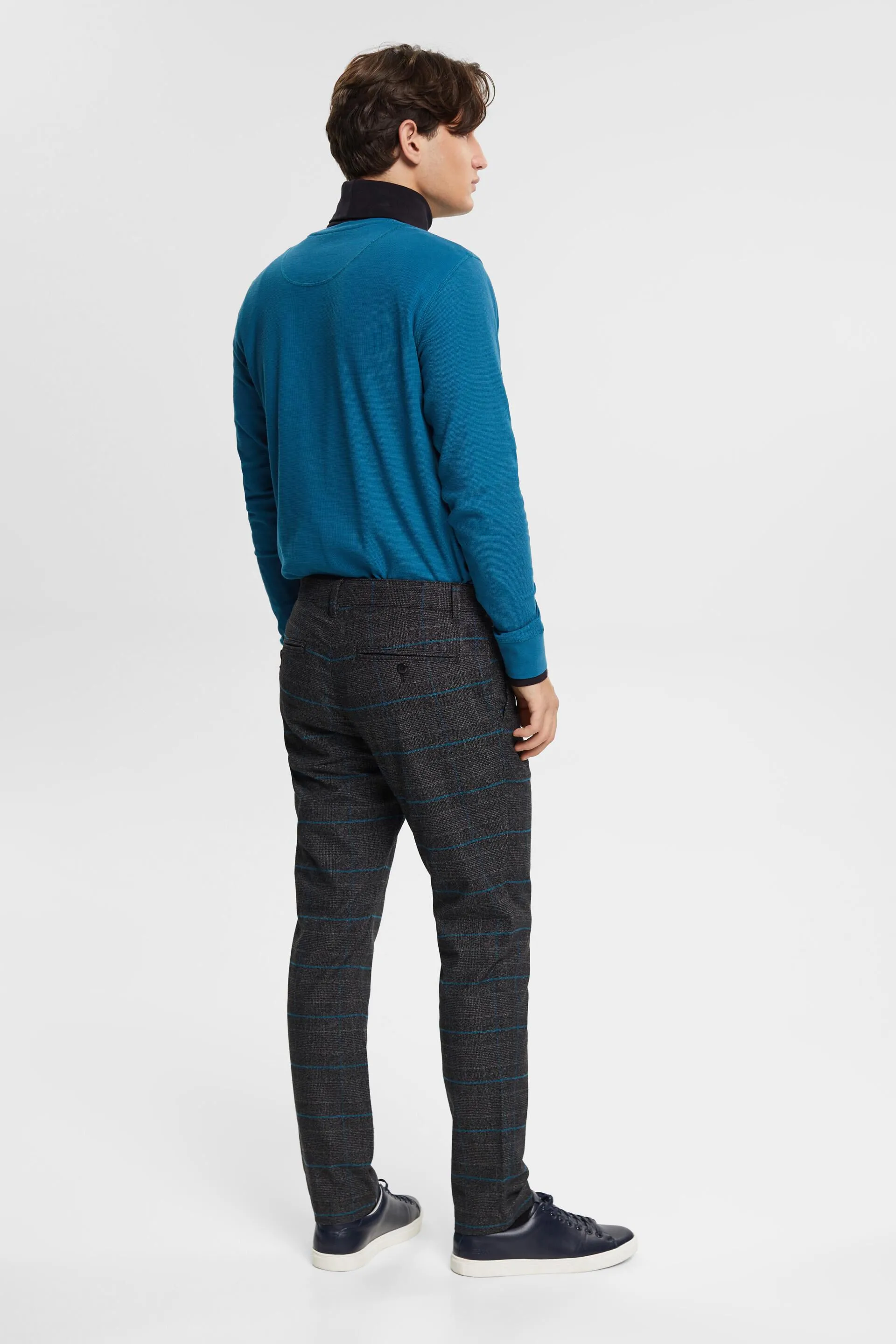 Pantalón de corte ajustado a cuadros