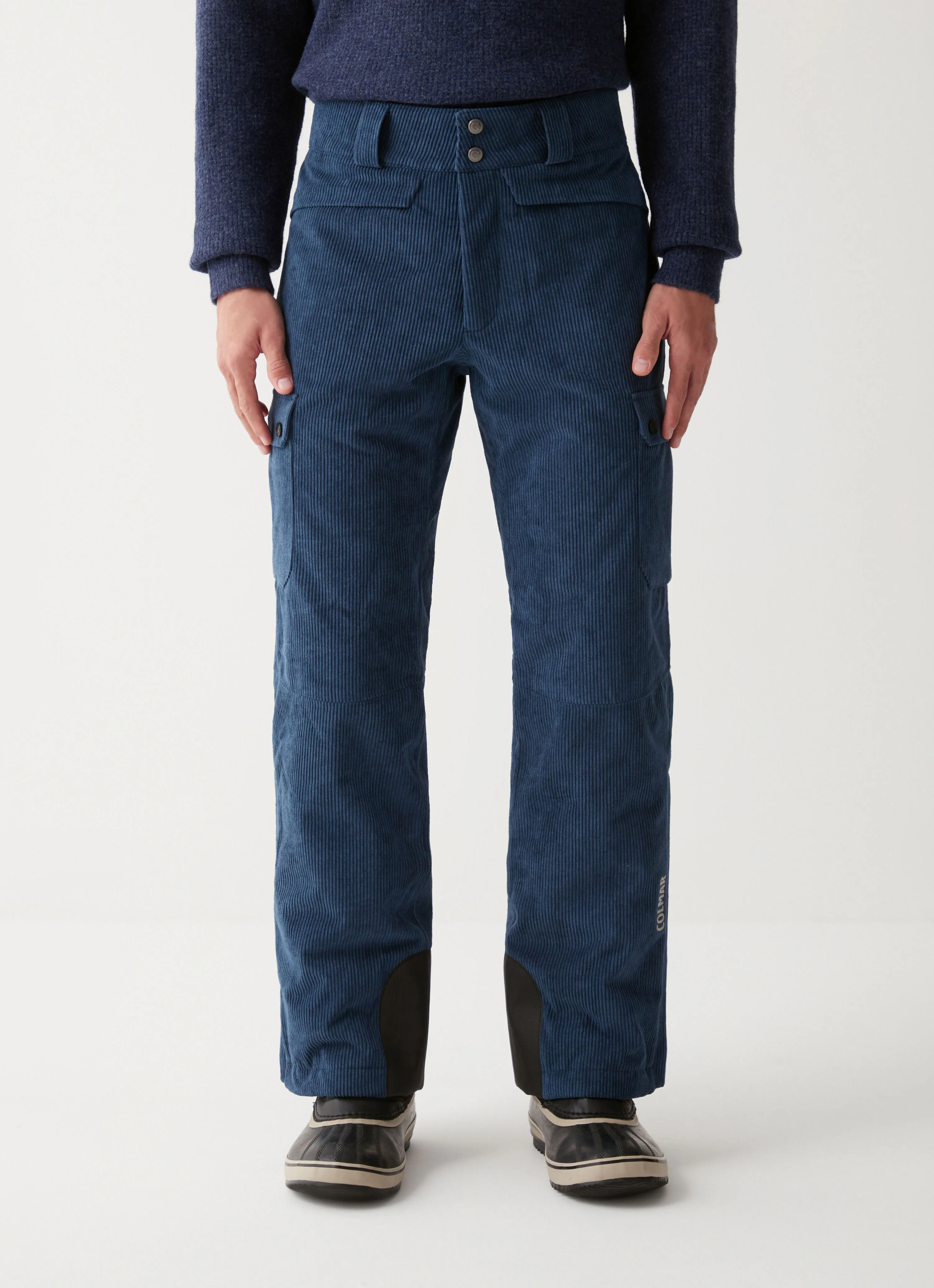 Pantalón de esquí en terciopelo con bolsillos laterales
