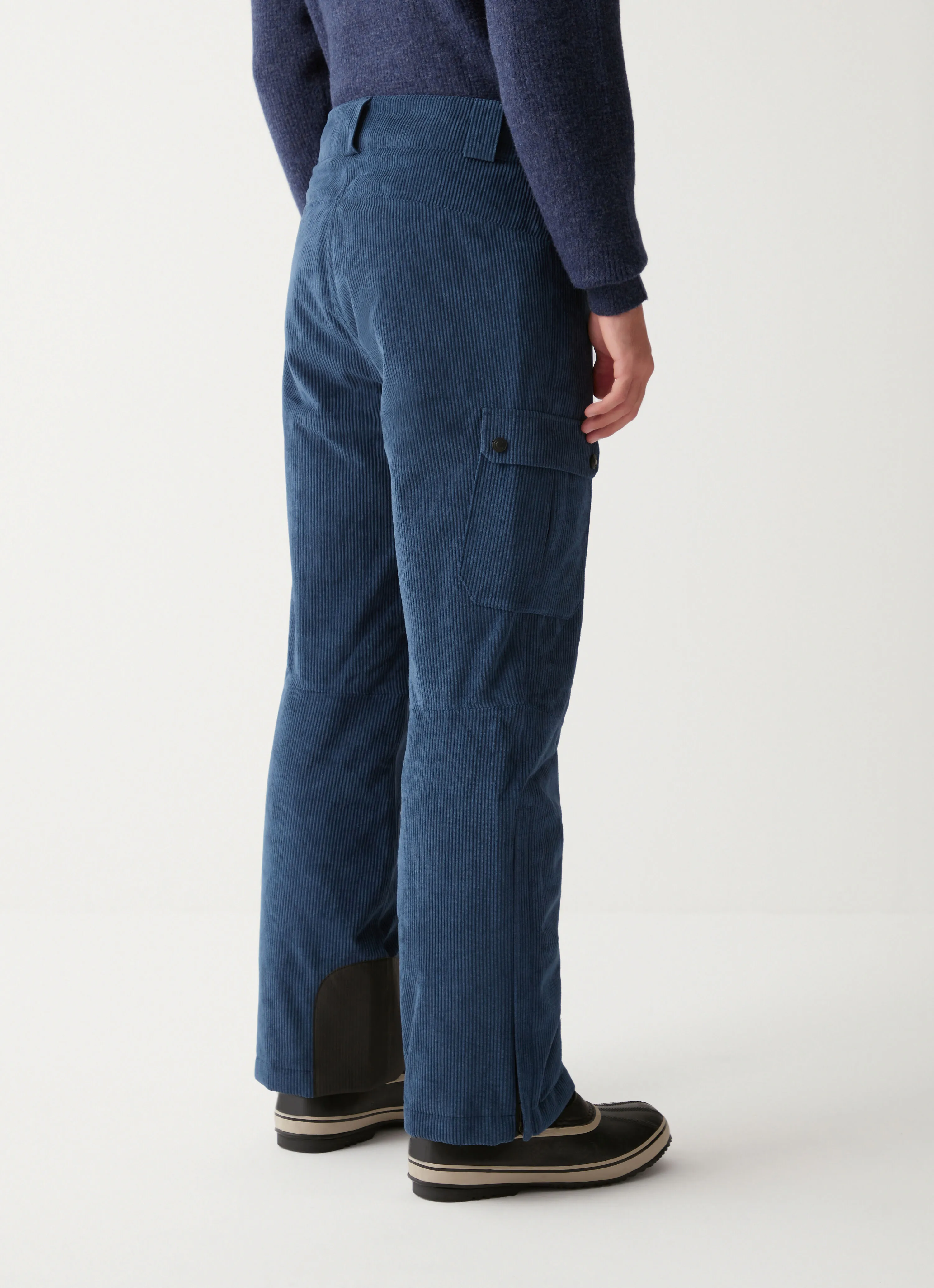 Pantalón de esquí en terciopelo con bolsillos laterales