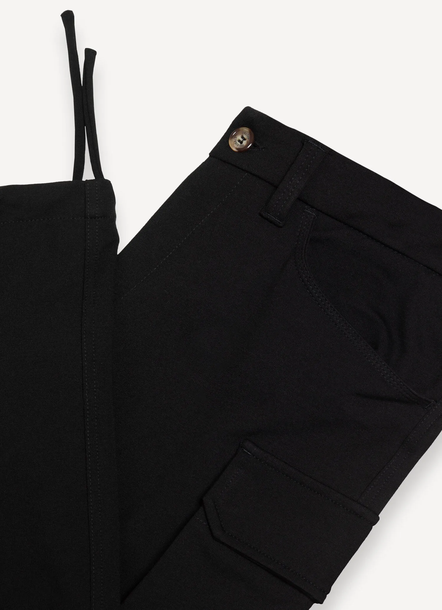Pantalón de interlock con bolsillos grandes