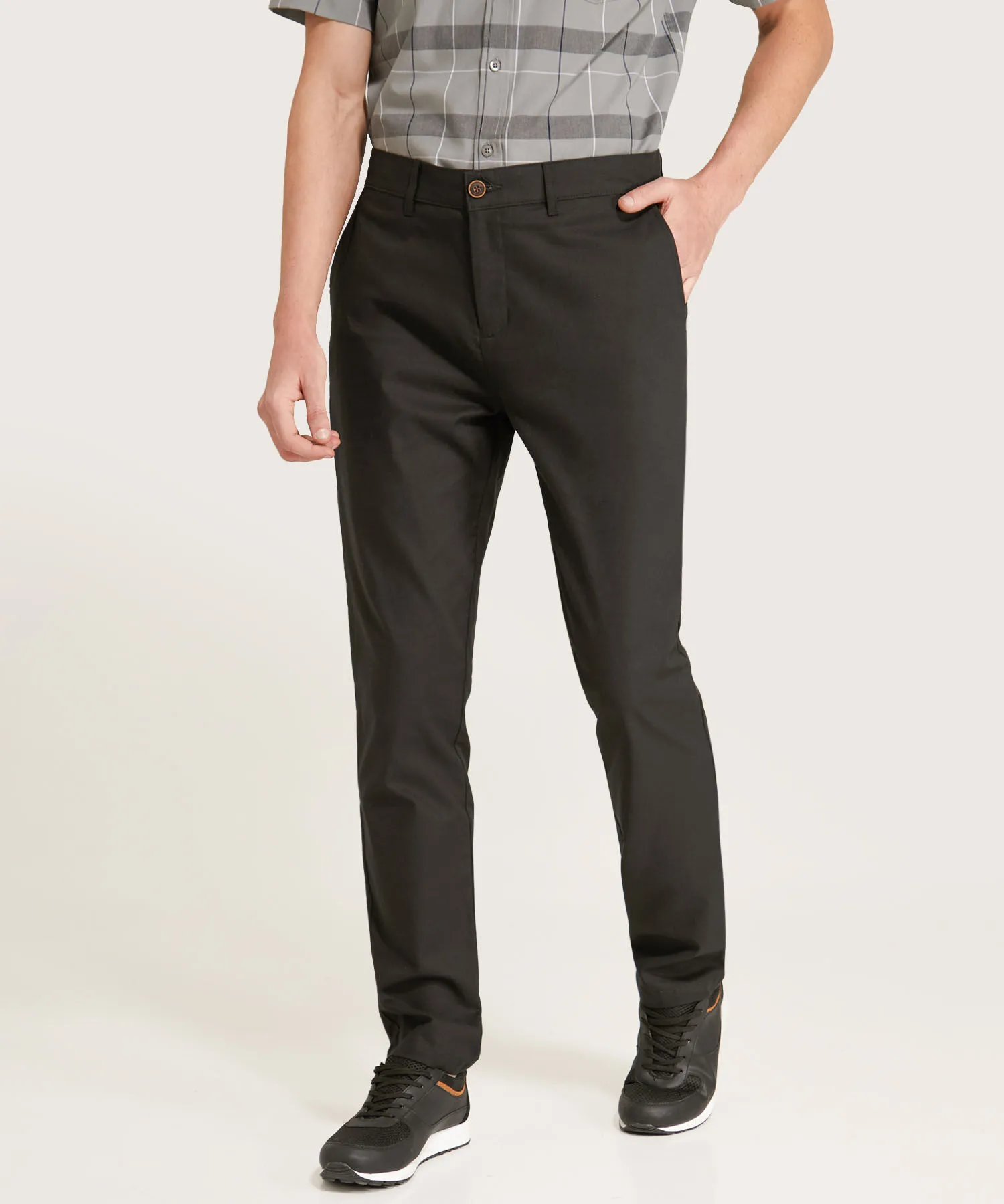 PANTALON BOLSILLOS DIAGONALES UNICOLOR