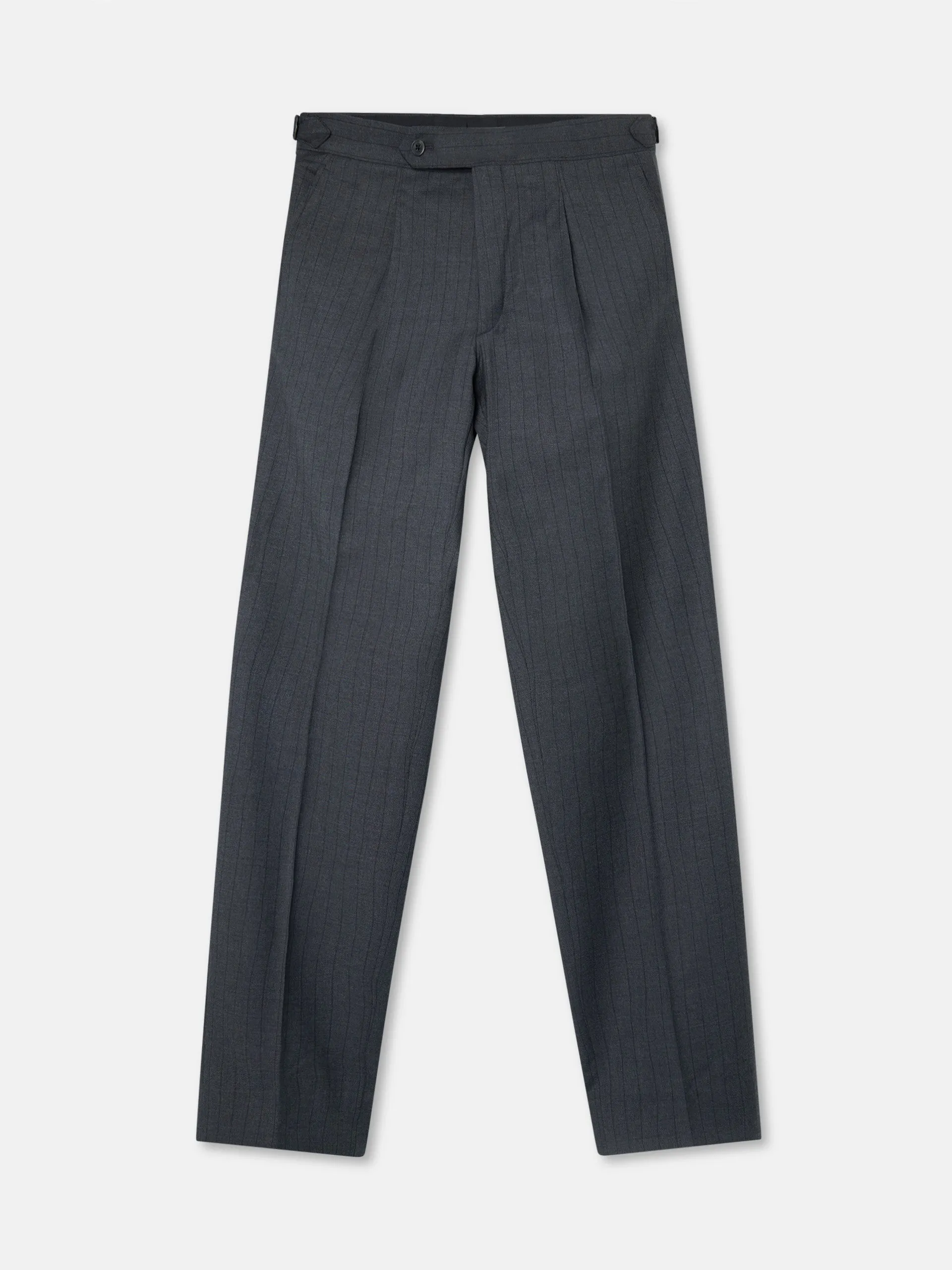 Pantalon traje cruzado diplomatico gris medio