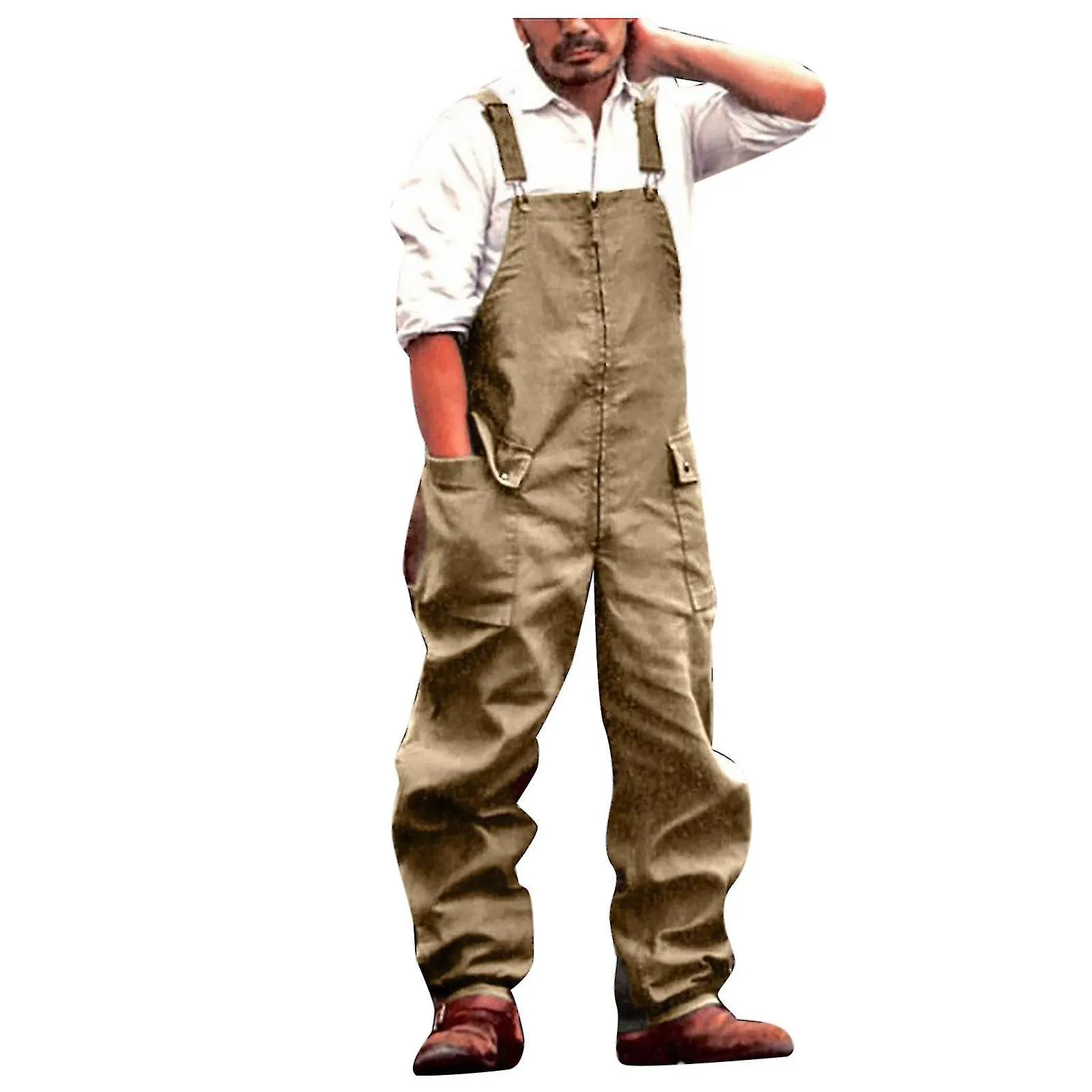 Pantalones de hombre Retro Pantalones cargo de hombre Nuevo mono casual suelto y de talla grande