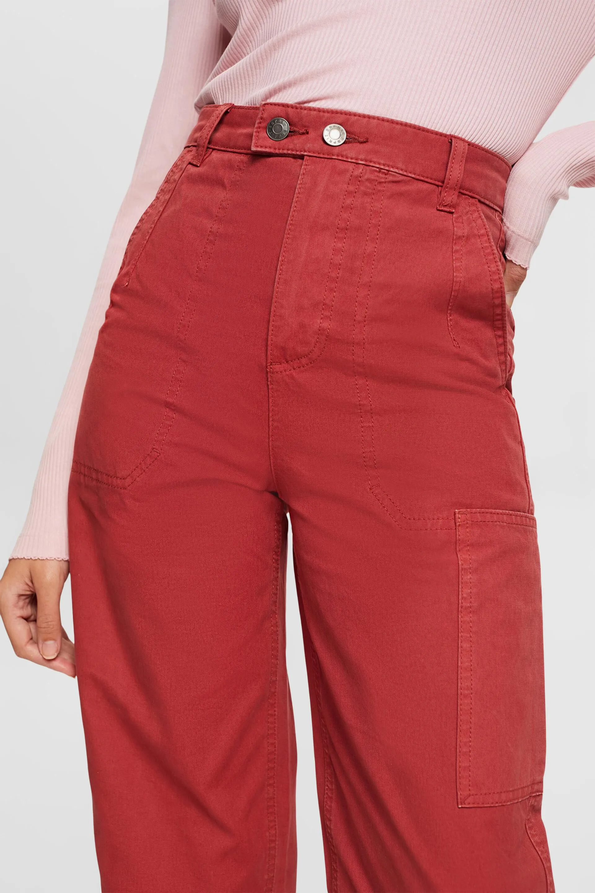 Pantalones estilo cargo, 100% algodón