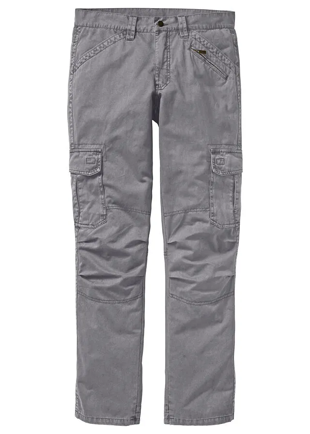 Pantalones holgados de estilo cargo y corte recto pizarra
