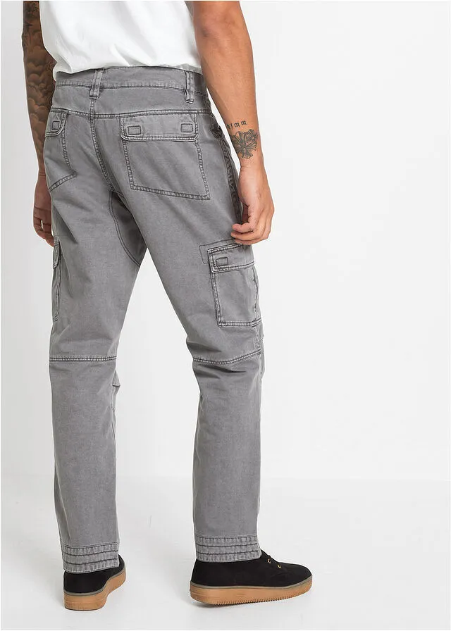 Pantalones holgados de estilo cargo y corte recto pizarra