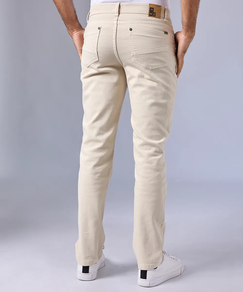 PANTALÓN DENIM SPANDEX REGULAR FIT HUESO OI24