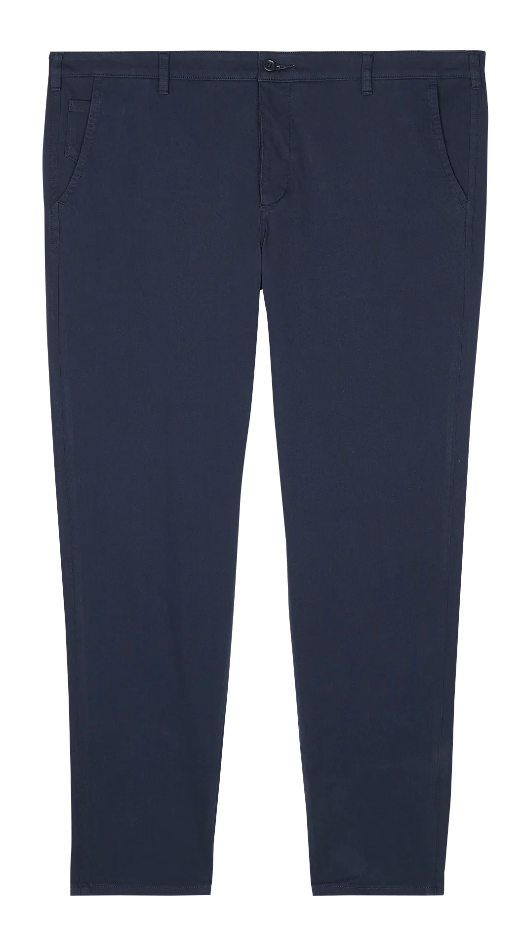 Pantalón chino de mezcla de algodón elástico en azul