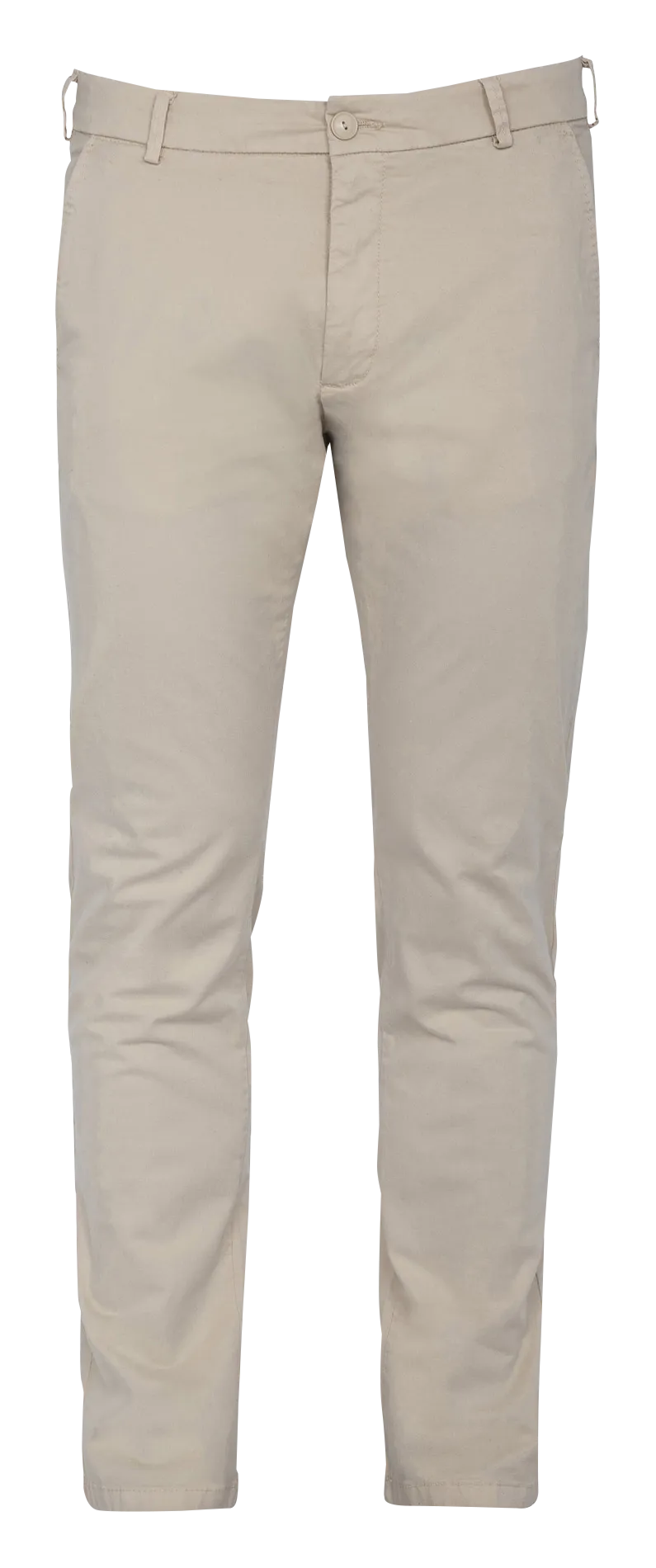 Pantalón chino regular fit de algodón elástico en beige