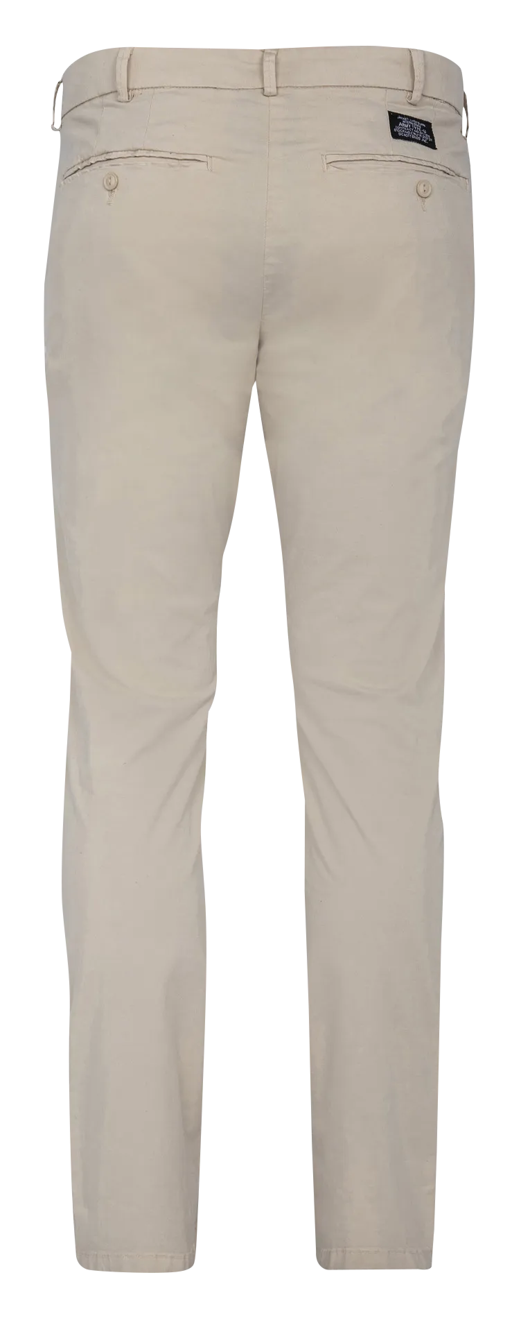 Pantalón chino regular fit de algodón elástico en beige