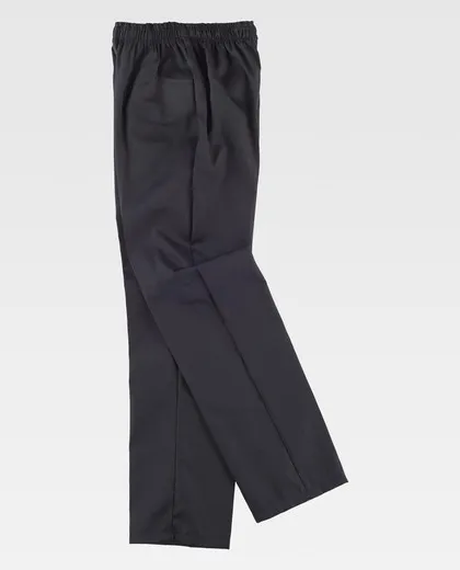 Pantalón con elástico en cintura, sin bragueta y con 2 bolsillos laterales Negro