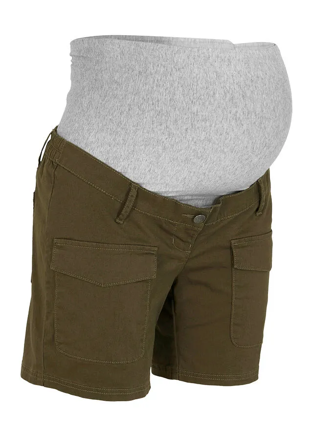 Pantalón corto de estilo cargo Verde oliva oscuro