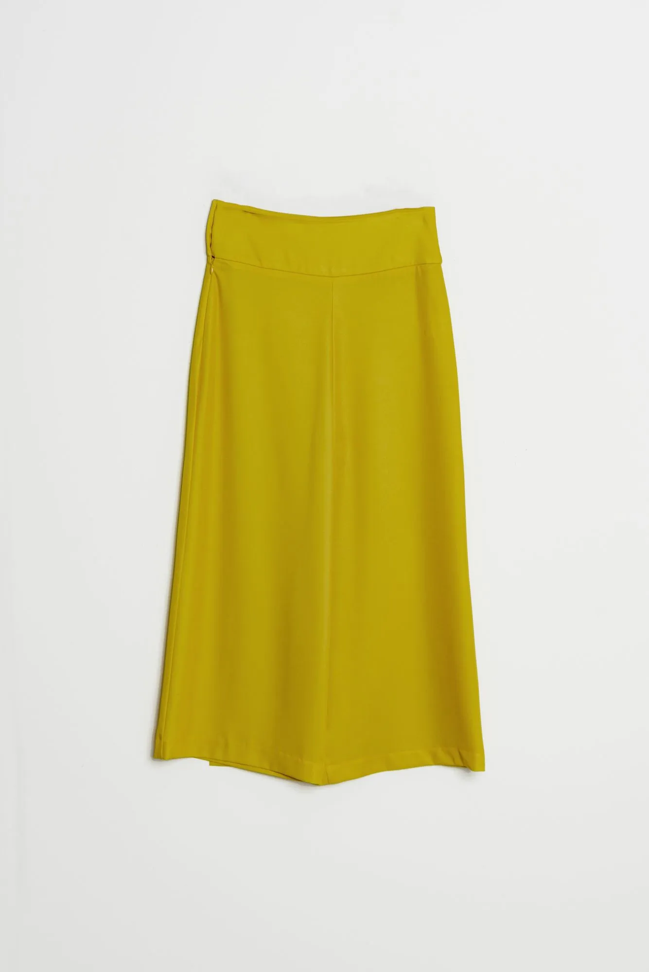 Pantalón culotte con sobrefalda mujer