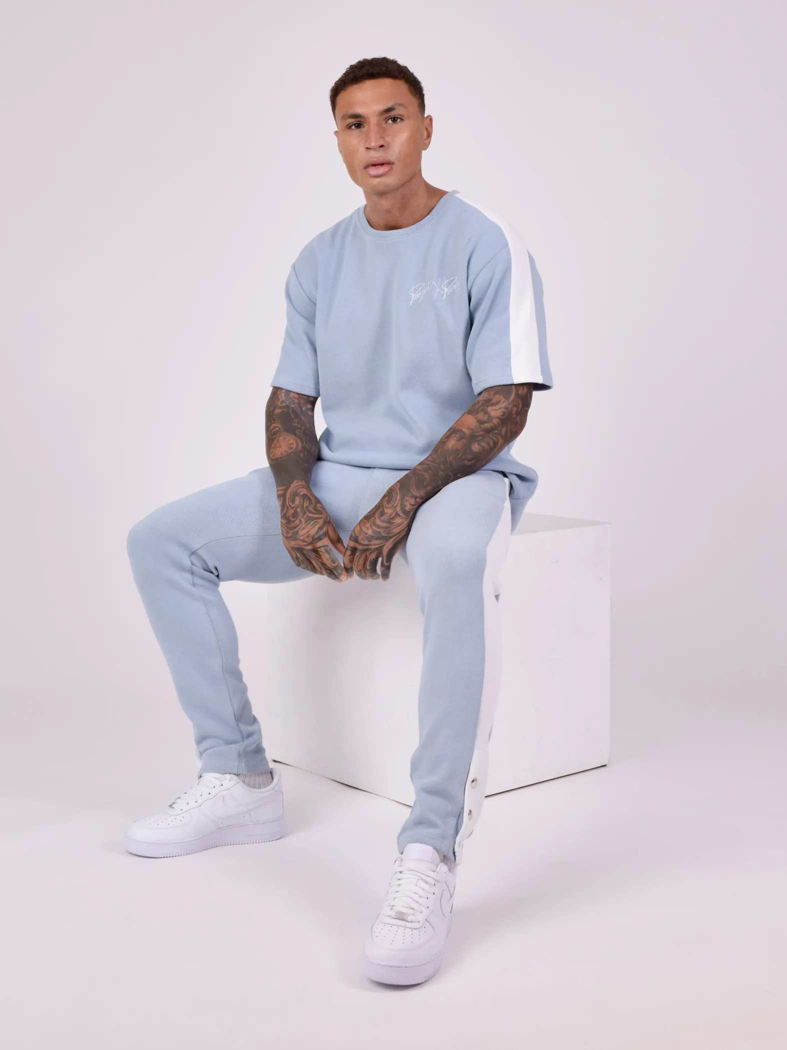 Pantalón de chándal de punto con banda lateral