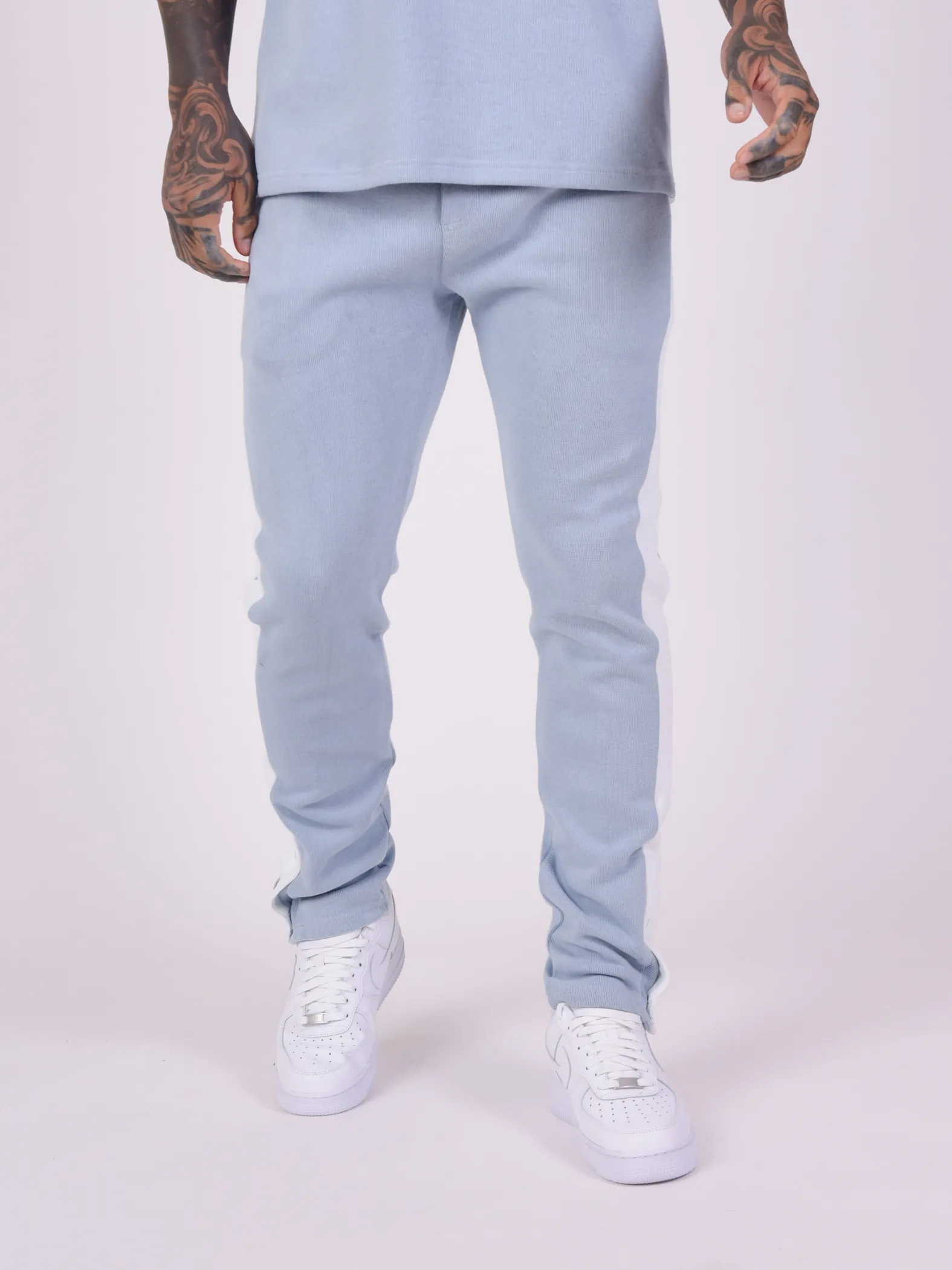 Pantalón de chándal de punto con banda lateral