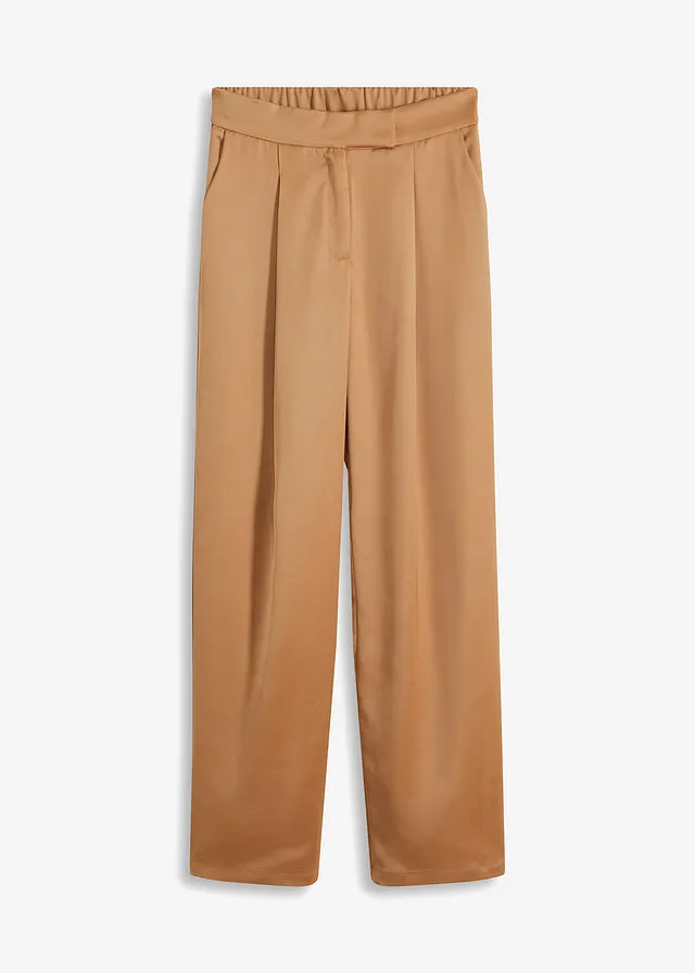 Pantalón de pinzas café con hielo